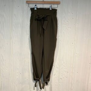 GRACE Karin High Waisted Paperbag Ankle Pants, Size S